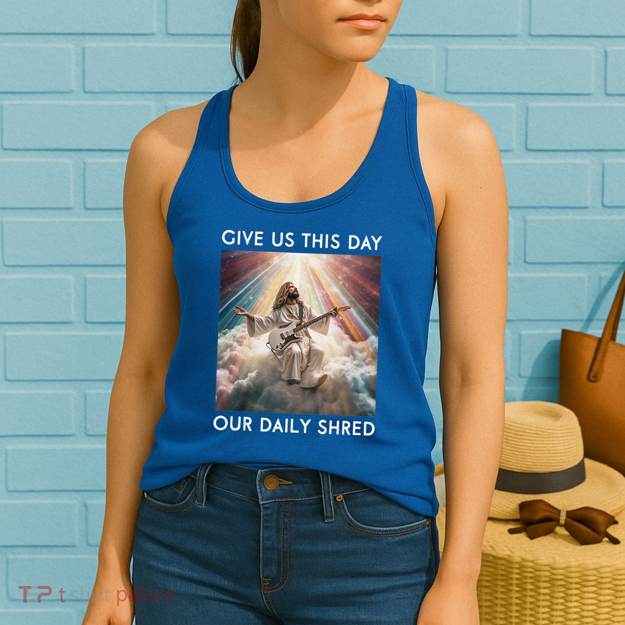 Give Us This Day Our Daily Shred Jesus Christian Women's Tank Top