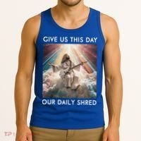 Give Us This Day Our Daily Shred Jesus Christian Tank Top thumb 3