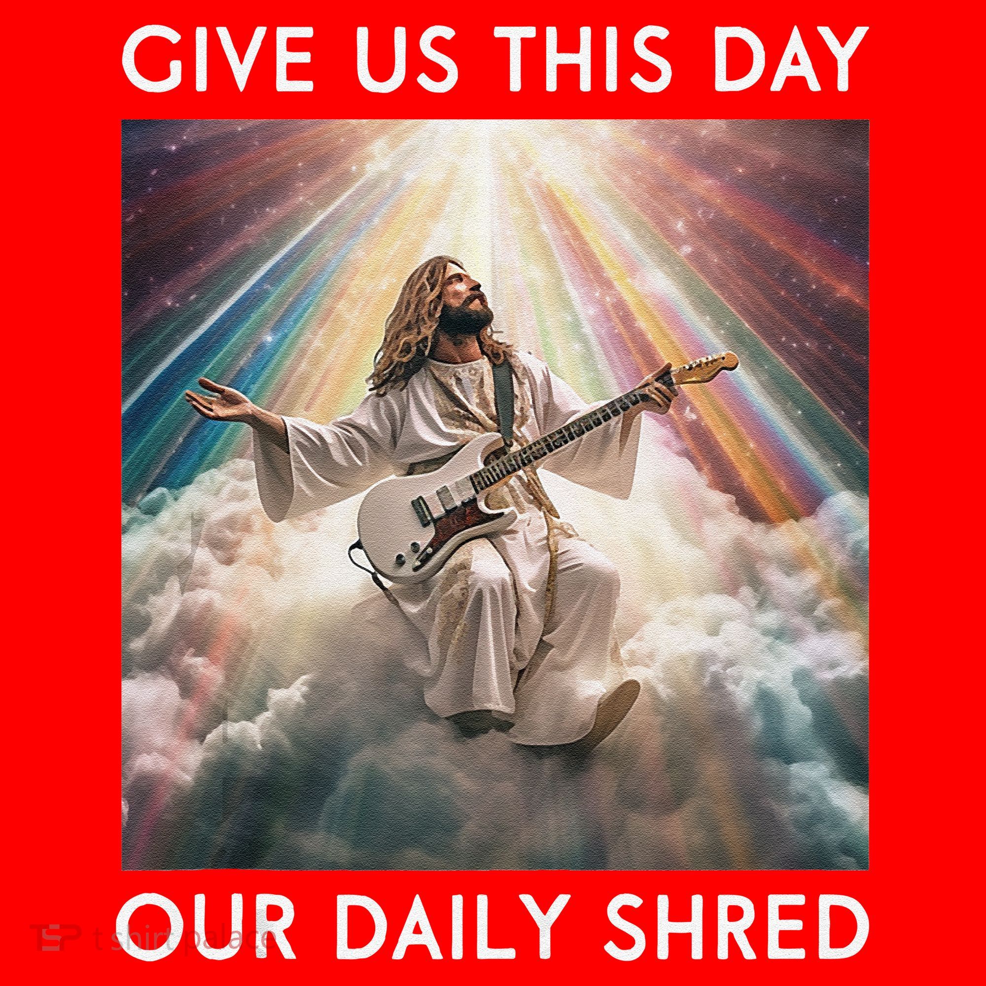 Give Us This Day Our Daily Shred Jesus Christian Santa Hat