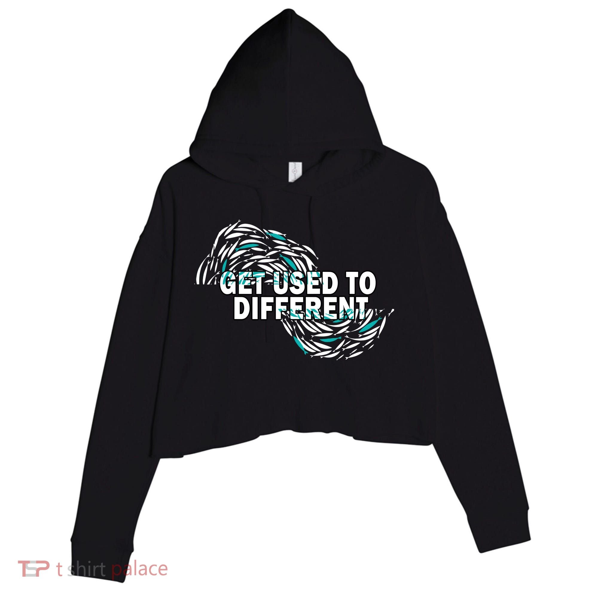 Get Used To Different Chosen Crop Fleece Hoodie