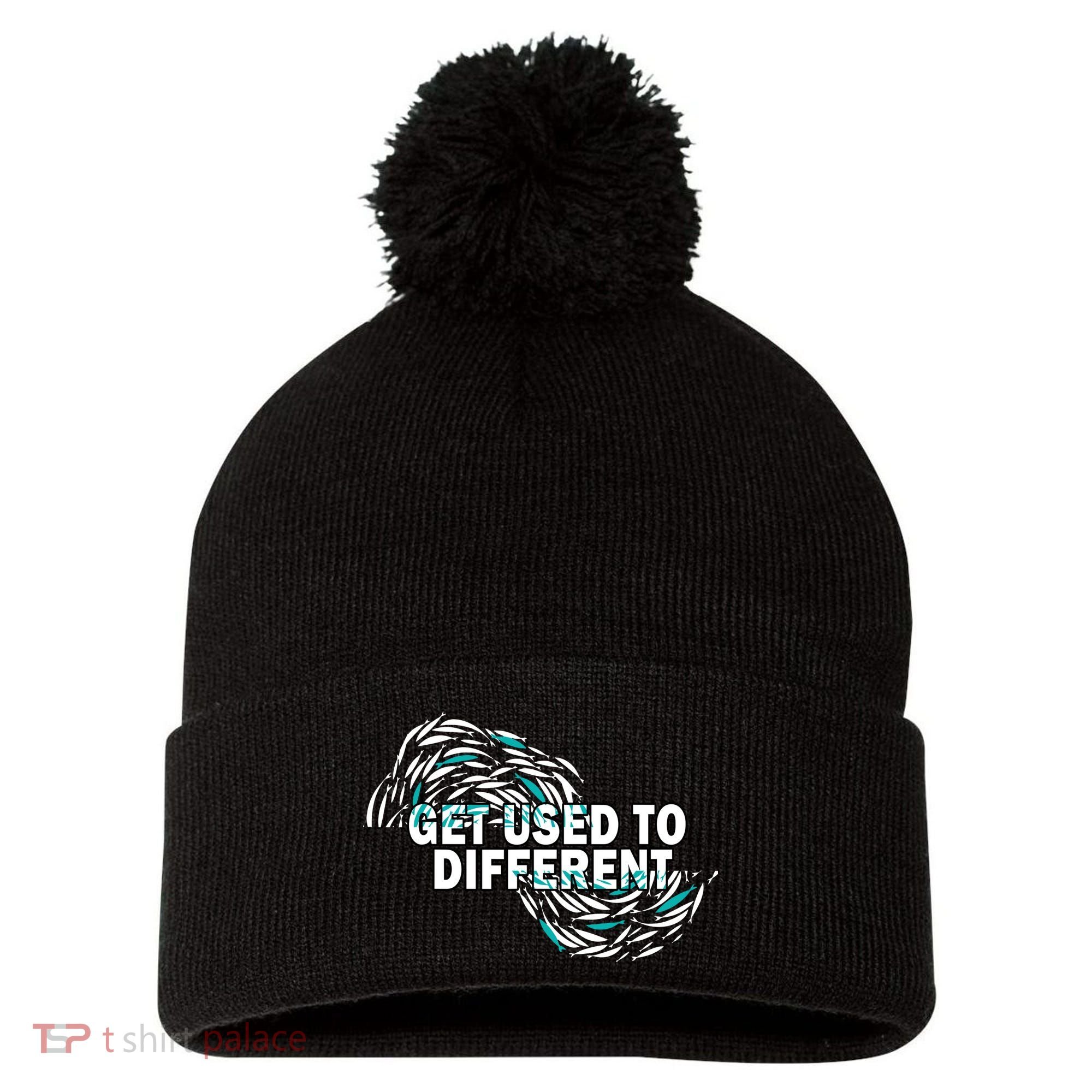 Get Used To Different Chosen Pom Pom 12in Knit Beanie