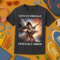 Give Us This Day Our Daily Shred Kids T-Shirt thumb 3