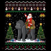 Gorilla Ugly Xmas Gift Santa Riding Gorilla Christmas Gift Coffee Mug thumb 5