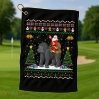 Gorilla Ugly Xmas Gift Santa Riding Gorilla Christmas Gift Golf Towel thumb 1