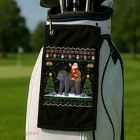 Gorilla Ugly Xmas Gift Santa Riding Gorilla Christmas Gift Golf Towel thumb 2