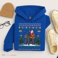 Gorilla Ugly Xmas Gift Santa Riding Gorilla Christmas Gift Hoodie thumb 4