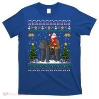 Gorilla Ugly Xmas Gift Santa Riding Gorilla Christmas Gift T-Shirt thumb 0