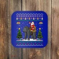 Gorilla Ugly Xmas Gift Santa Riding Gorilla Christmas Gift Coaster thumb 0