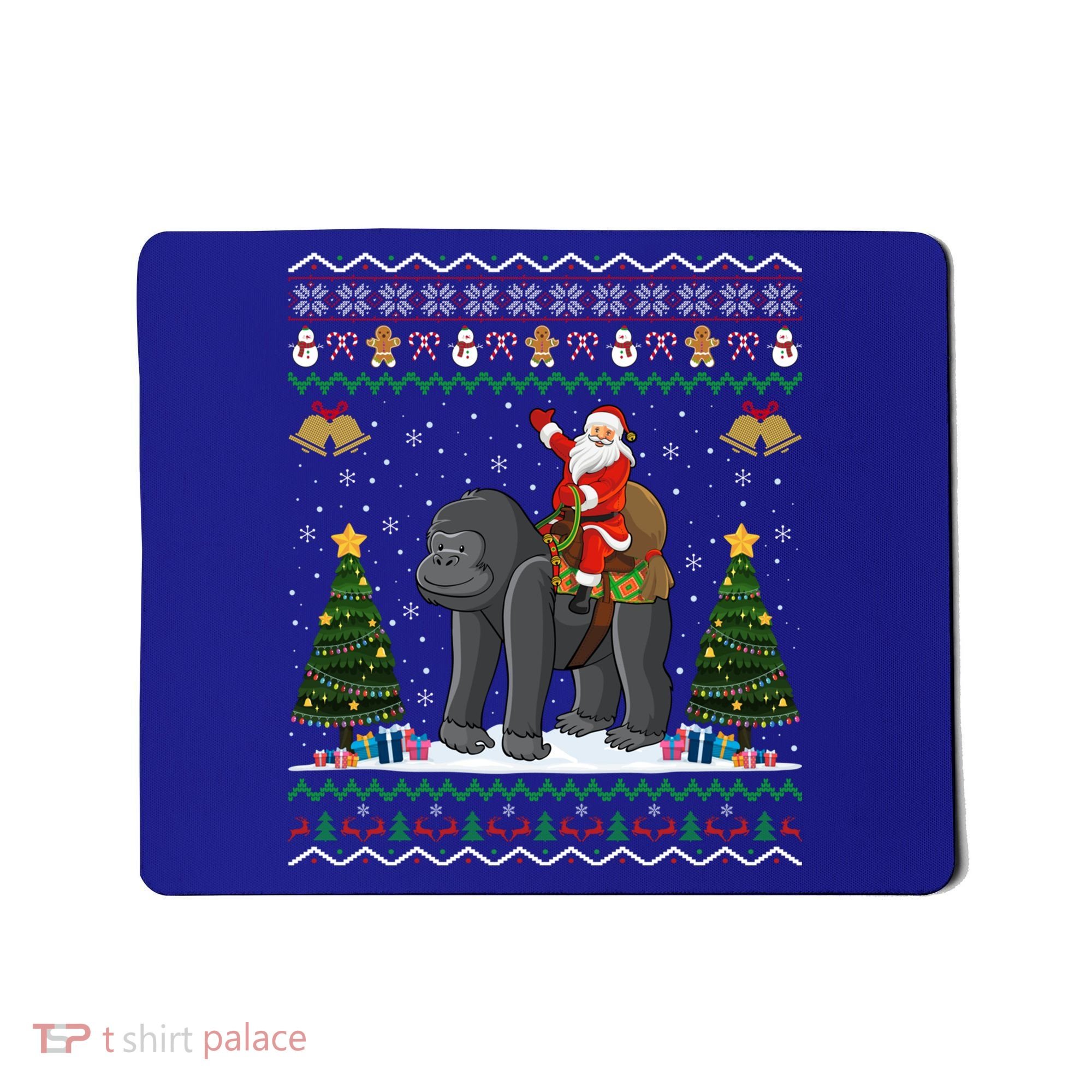 Gorilla Ugly Xmas Gift Santa Riding Gorilla Christmas Gift Mousepad