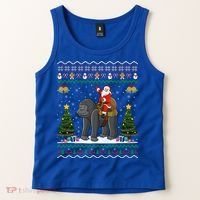 Gorilla Ugly Xmas Gift Santa Riding Gorilla Christmas Gift Tank Top thumb 2