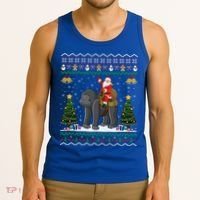 Gorilla Ugly Xmas Gift Santa Riding Gorilla Christmas Gift Tank Top thumb 3