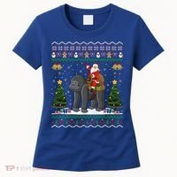 Gorilla Ugly Xmas Gift Santa Riding Gorilla Christmas Gift Women's T-Shirt thumb 0