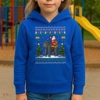 Gorilla Ugly Xmas Gift Santa Riding Gorilla Christmas Gift Kids Hoodie thumb 3