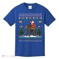Gorilla Ugly Xmas Gift Santa Riding Gorilla Christmas Gift Kids T-Shirt thumb 0
