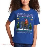 Gorilla Ugly Xmas Gift Santa Riding Gorilla Christmas Gift Kids T-Shirt thumb 2
