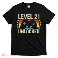 Gaming Vintage 21st Birthday Gift 21 Year Old Boy Girl Gamer T-Shirt thumb 0