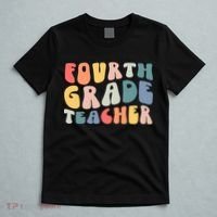 Groovy Vintage 4th Fourth Grade Teacher Back To School T-Shirt thumb 5
