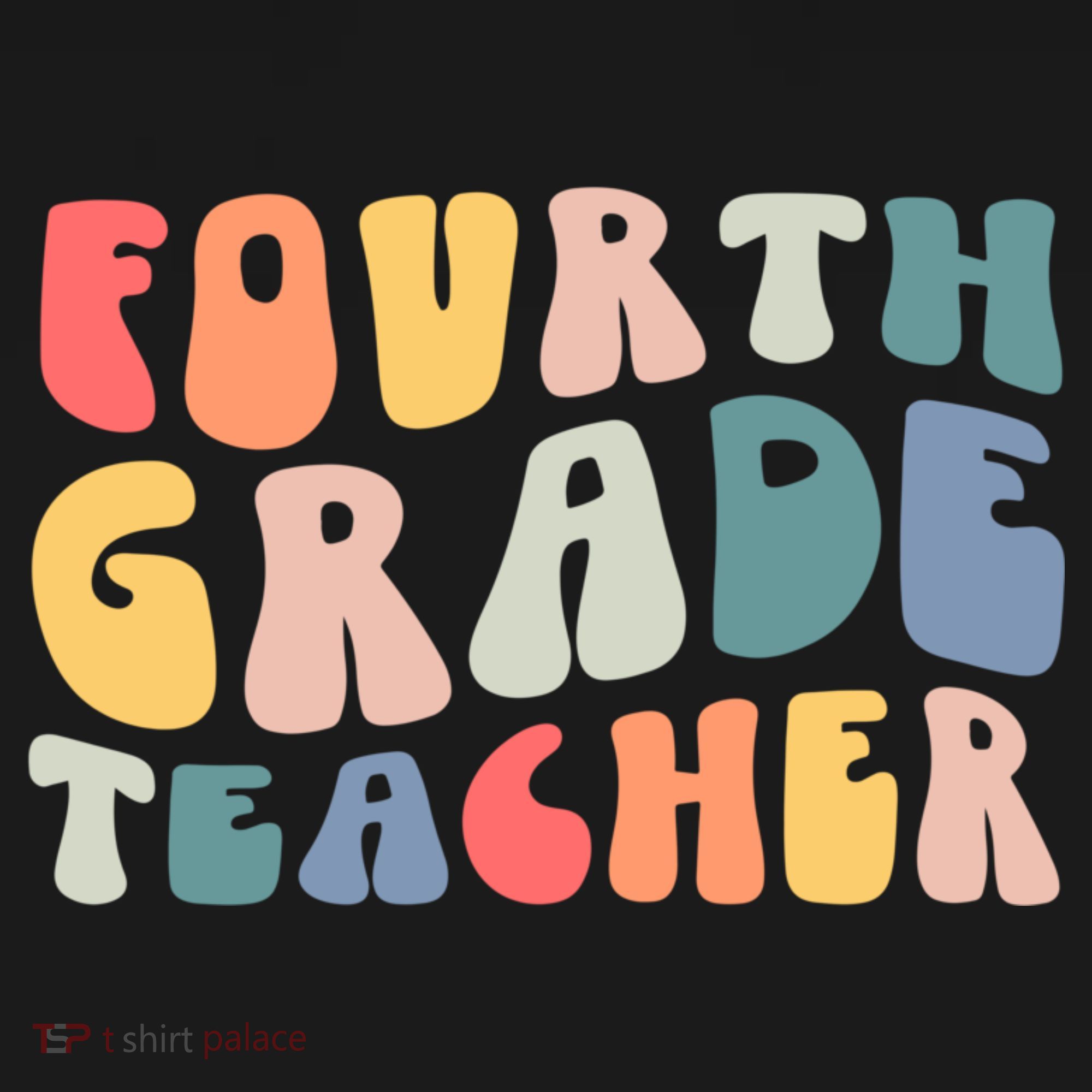 Groovy Vintage 4th Fourth Grade Teacher Back To School T-Shirt