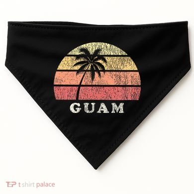 Guam Vintage 70s Retro Throwback Design USA-Made Doggie Bandana