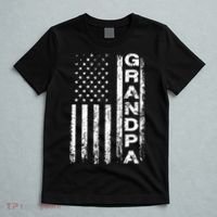 Grandpa Vintage American Flag Father's Day 4th of July Papa T-Shirt thumb 5