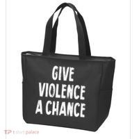 Give Violence A Chance Sarcasm Saying Tote Bag thumb 3