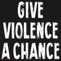 Give Violence A Chance Sarcasm Saying Tote Bag thumb 4