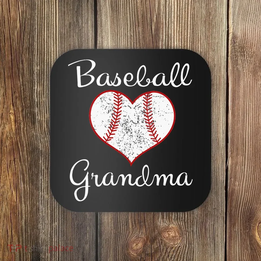 Grandma Vintage Baseball Grandma Coaster