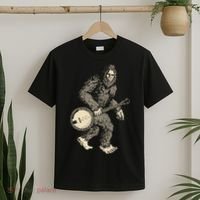 Grassquatch! Vintage Bigfoot & Bluegrass Banjo Music T-Shirt thumb 2