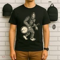 Grassquatch! Vintage Bigfoot & Bluegrass Banjo Music T-Shirt thumb 6