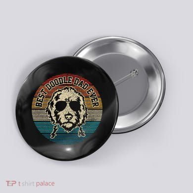 Goldendoodle Vintage Doodle Dad Dog Funny Gift Button