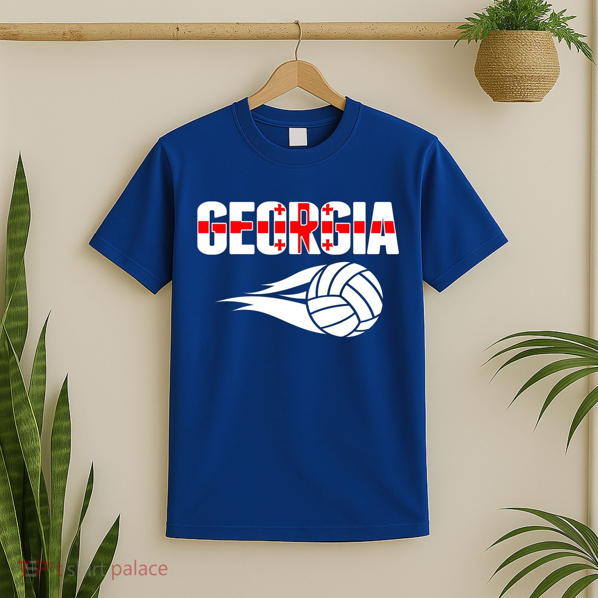 Georgia Volleyball Fans Jersey Gift Georgian Flag Sport Lovers Gift T-Shirt