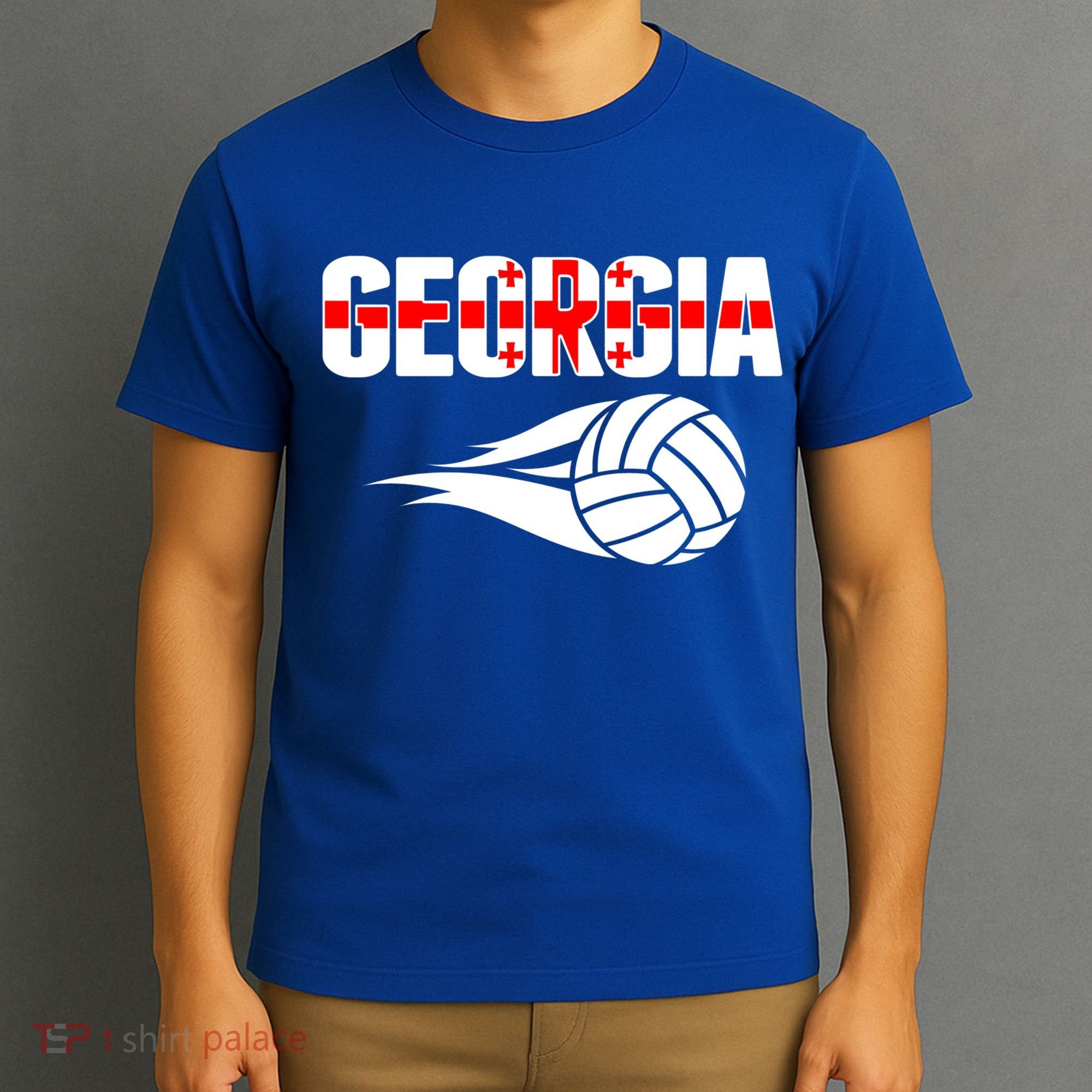 Georgia Volleyball Fans Jersey Gift Georgian Flag Sport Lovers Gift T-Shirt