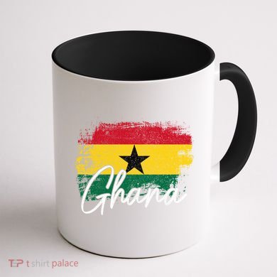 Ghana Vintage Flag Ghanaian Pride Roots Africa Gift Coffee Mug back