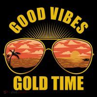 Good Vibes Gold Time Tropical Beach Coffee Mug thumb 5