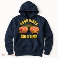 Good Vibes Gold Time Tropical Beach Hoodie thumb 0