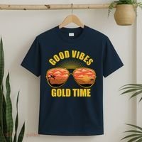 Good Vibes Gold Time Tropical Beach T-Shirt thumb 2
