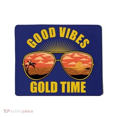 Good Vibes Gold Time Tropical Beach Mousepad