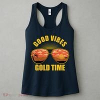 Good Vibes Gold Time Tropical Beach Women's Tank Top thumb 3
