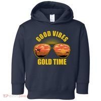 Good Vibes Gold Time Tropical Beach Toddler Hoodie thumb 0