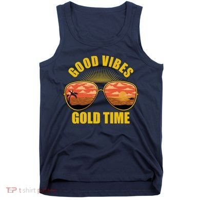Good Vibes Gold Time Tropical Beach Tank Top
