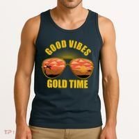 Good Vibes Gold Time Tropical Beach Tank Top thumb 3