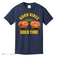 Good Vibes Gold Time Tropical Beach Kids T-Shirt thumb 0