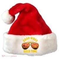 Good Vibes Gold Time Tropical Beach Santa Hat thumb 0