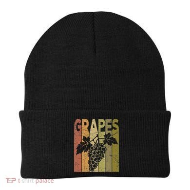 Grapes Vintage Grape Farmer Retro Fruit Farmer Beanie