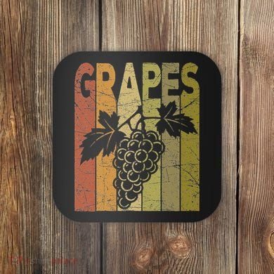 Grapes Vintage Grape Farmer Retro Fruit Farmer Coaster