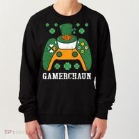 Gamerchaun Video Game St Patrick's Day Gamer Game Controller Women's Sweatshirt thumb 0