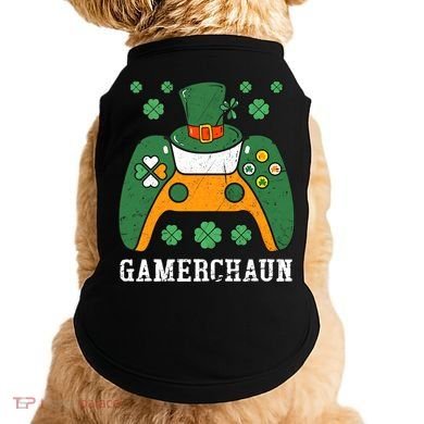 Gamerchaun Video Game St Patrick's Day Gamer Game Controller Doggie Tank