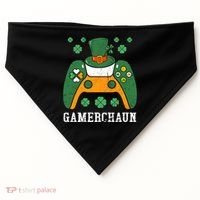 Gamerchaun Video Game St Patrick's Day Gamer Game Controller USA-Made Doggie Bandana thumb 0