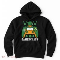 Gamerchaun Video Game St Patrick's Day Gamer Game Controller Hoodie thumb 0