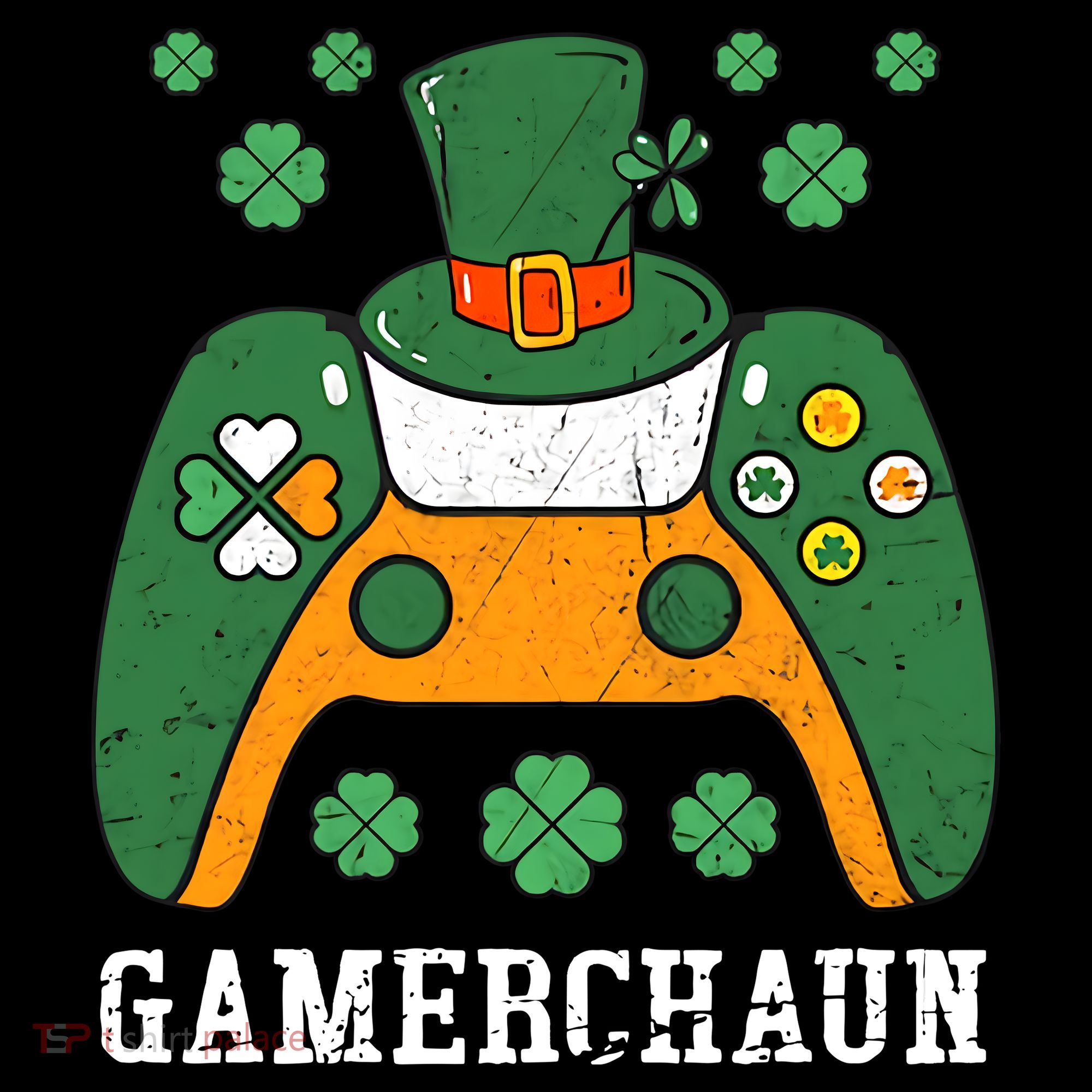 Gamerchaun Video Game St Patrick's Day Gamer Game Controller Hoodie